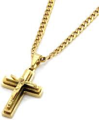 mens gold chain with cross - Google Search