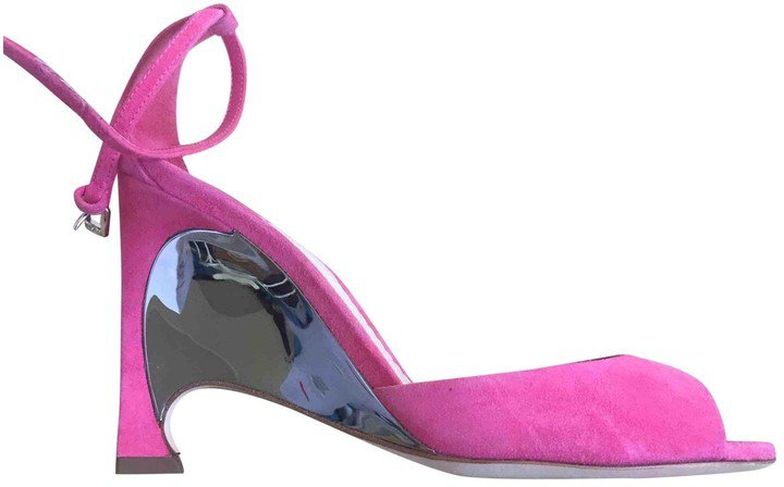 Pink Suede Sandals
