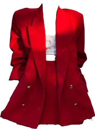 classy red aesthetic blazer suit outfit
