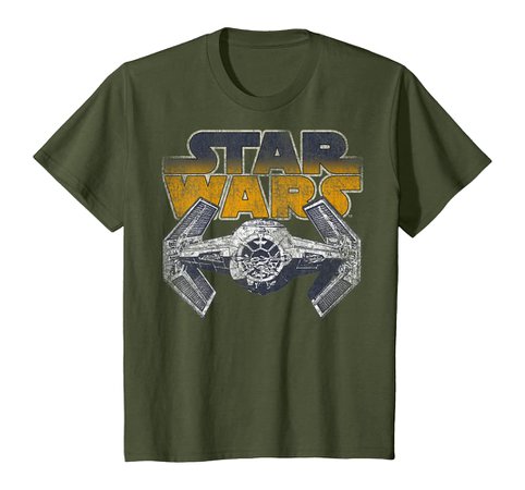Amazon.com: Star Wars Super Retro Tie Fighter Classic Logo T-Shirt: Clothing