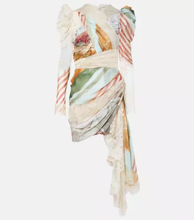 Luminosity Lace Silk Minidress in Multicoloured - Zimmermann | Mytheresa