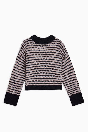 Knitted Waffle Stitch Jumper | Topshop