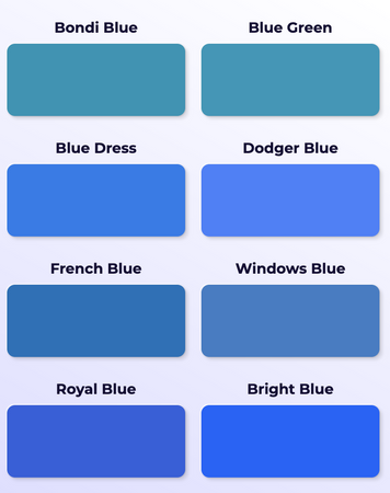Blue Bright Color Pallet