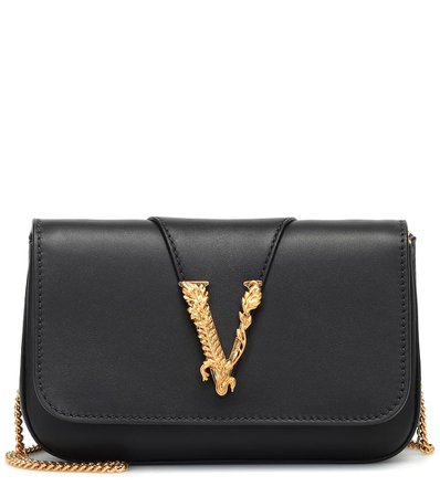 Versace - Virtus leather shoulder bag a