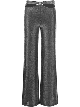 ROTATE cut-out Lurex Trousers - Farfetch