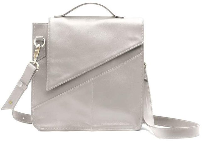 Holly & Tanager Wanderer Leather Crossbody Purse In Cream