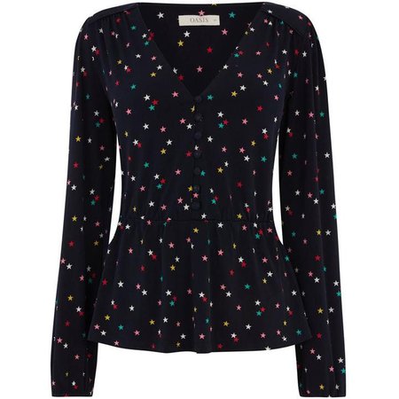Star Button Detail Blouse - House of Fraser