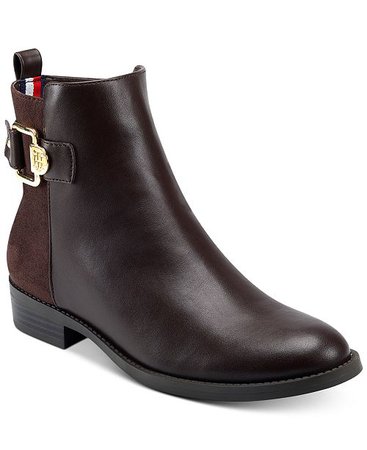 Tommy Hilfiger Women's Inella Mixed-Media Booties & Reviews - Boots - Shoes - Macy's