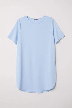 H&M+ Short-sleeved Tunic - Blue