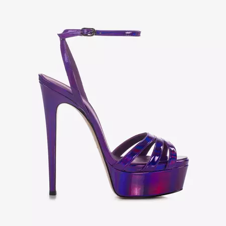 Kamala purple iridescent platform sandal - Le Silla