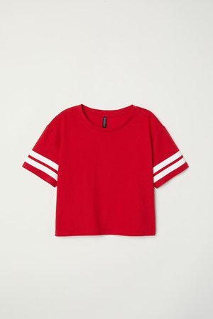 Short T-shirt - Red - Ladies | H&M US