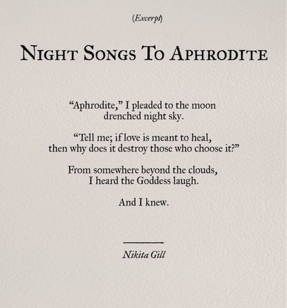 Night Songs to Aphrodite