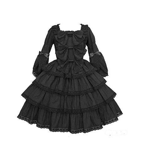 Amazon.com: Pink Lolita Dress Princess Lolita Dress Maid Dress Costume Halloween Costume for Women (Black): Clothing