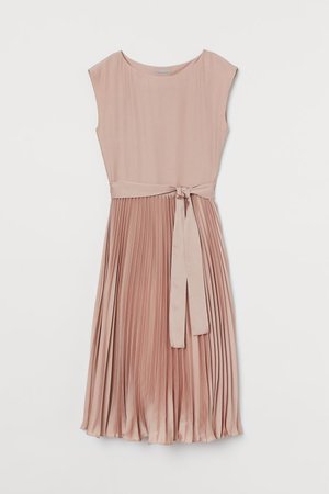 Pleated Dress - Powder pink - Ladies | H&M US