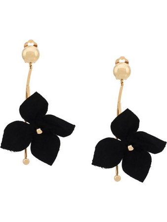 Marni floral drop earrings black & gold ORMV0151A0T2000 - Farfetch