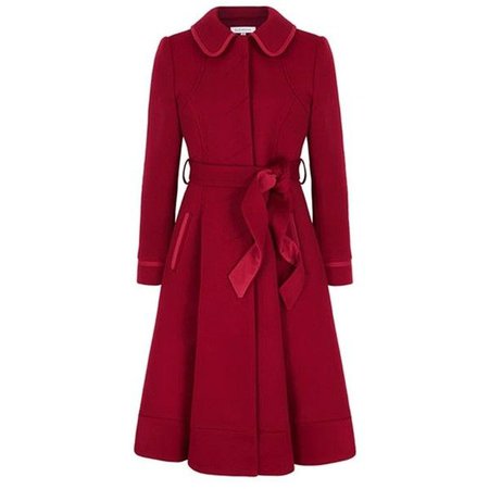 Suzannah Classic Wool Fifties Coat Red