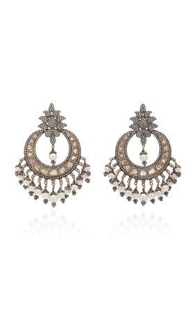 One-Of-A-Kind 14K Gold Diamonds Earrings by Sanjay Kasliwal | Moda Operandi