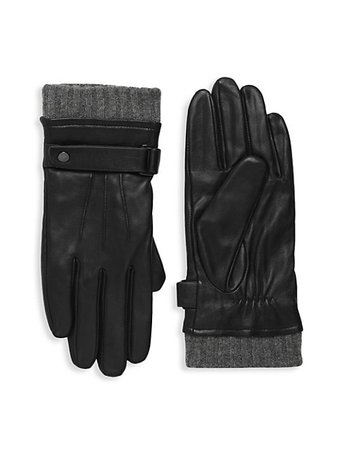 Mackage Reeve Virgin Wool-Lined Leather Gloves