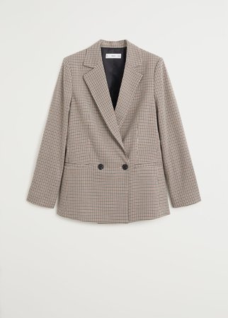 Check structured blazer - Women | Mango USA