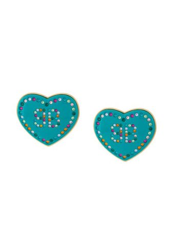 Balenciaga Rhinestone Embellished Crush Earrings 594876TZ87G Blue | Farfetch