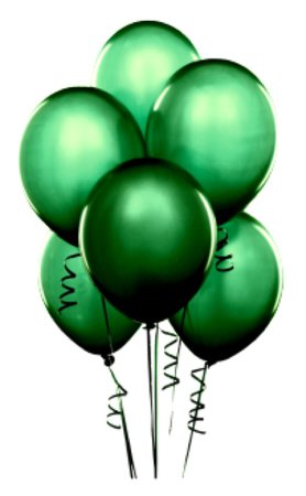 green emerald balloons