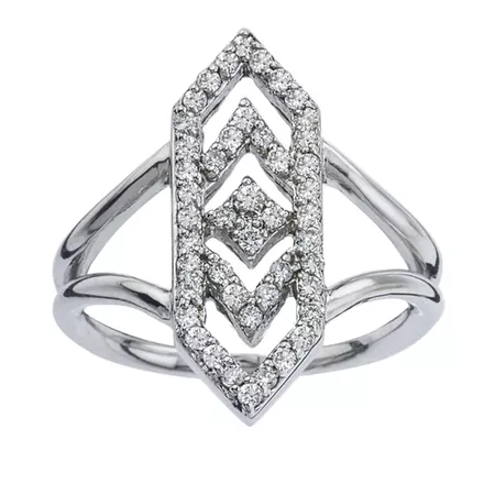 Gianna Ring with Diamonds in 14k White Gold GiGi Ferranti Jewelry