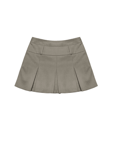 [6th restock] belted mini skirt in beige