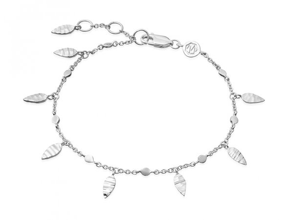 Missoma Silver Leaf Bracelet