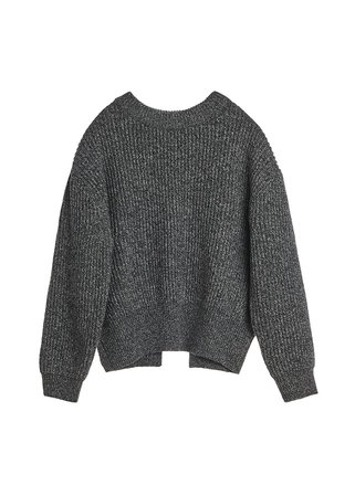 Dark Grey Marl Knit Sweater – The Frankie Shop