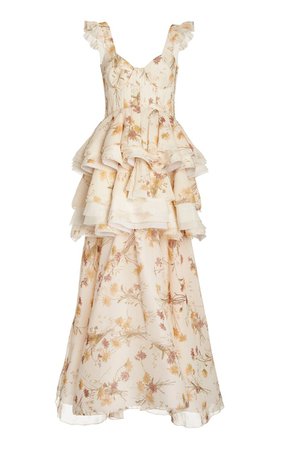 Floral-Print Ruffled Silk Dress By Brock Collection | Moda Operandi