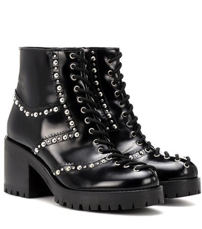 Hannah studded leather ankle boots