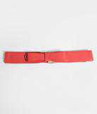 Retro Style Red Leatherette Bow Thin Elastic Cinch Belt – Unique Vintage