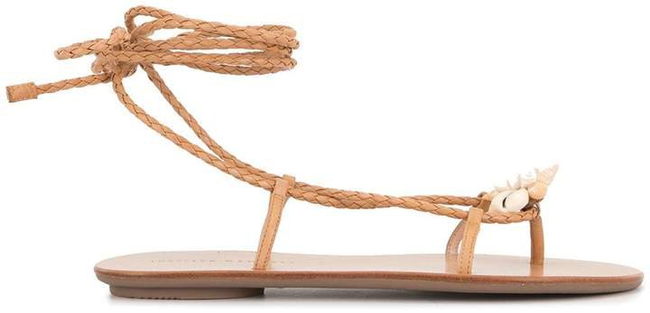 sea shell braided sandals