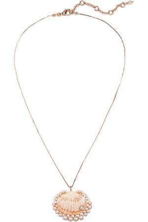 Etro | Gold-tone, shell, faux pearl and crystal necklace | NET-A-PORTER.COM
