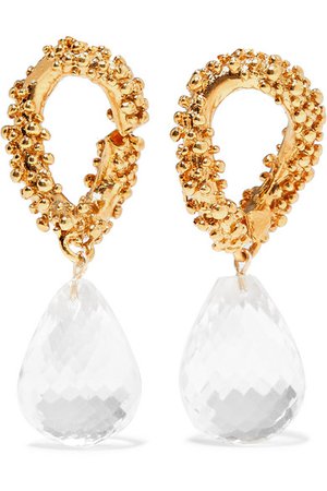 Alighieri | The Initial Spark gold-plated and glass earrings | NET-A-PORTER.COM