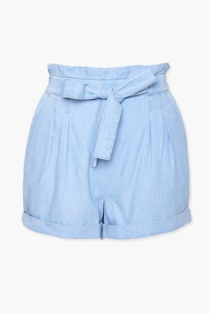 Chambray Paperbag Shorts | Forever 21