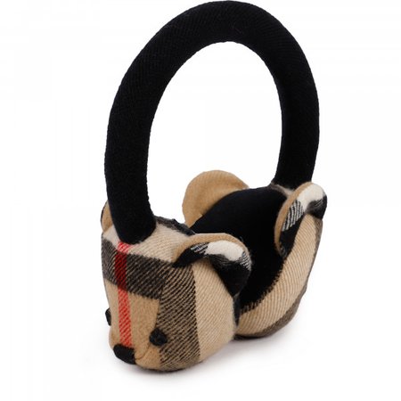 Burberry Archive Beige Teddy Earmuffs in Beige and Brown - BAMBINIFASHION.COM