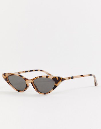 ASOS DESIGN cat eye sunglasses in milky tort | ASOS