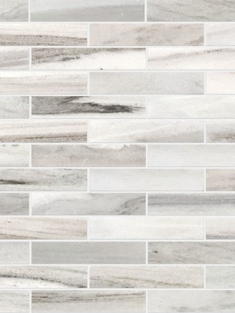 White & Gray Marble Tile Backsplash
