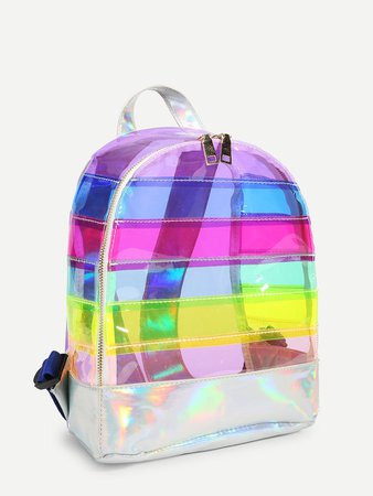 Colorful Clear BackpackFor Women-romwe