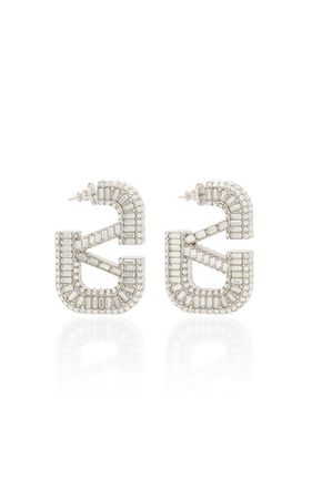 Valentino Garavani Vlogo Signature Brass Earrings By Valentino | Moda Operandi