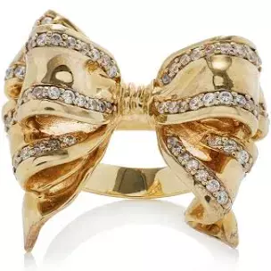 gold diamond bow ring - Google Search