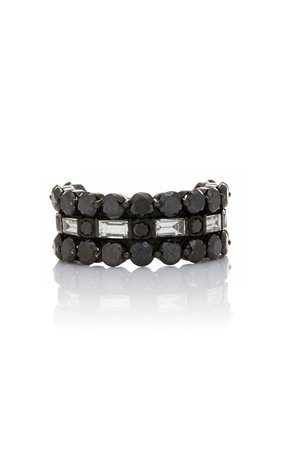 3D Black Diamond Ring by Colette Jewelry | Moda Operandi