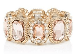 pink gem stretch bracelet