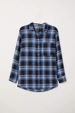 H&M+ Checked Shirt - Blue