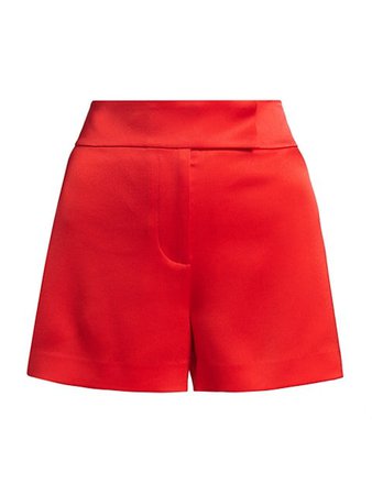 Alice + Olivia Mara Crossover Waistband Shorts
