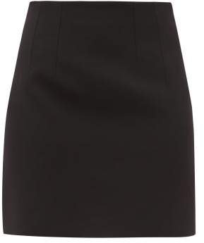 A Line Silk Blend Skirt - Womens - Black