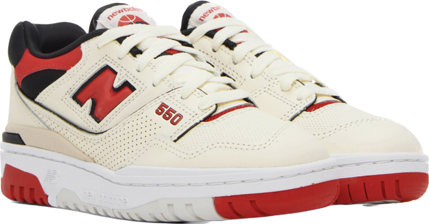NEW BALANCE Beige & Red 550 Sneakers