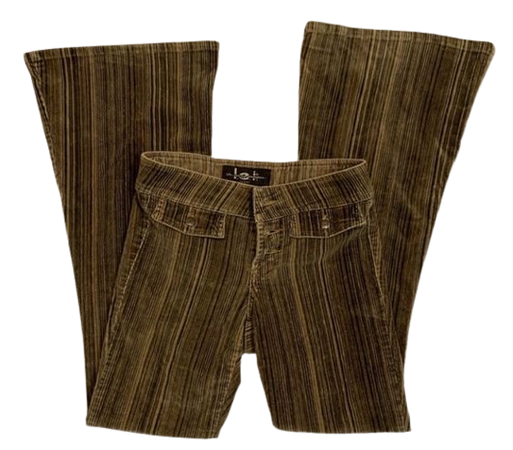 LEI Stripe Flare Brown Jeans