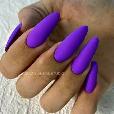 neon purple almond nails - Google Search